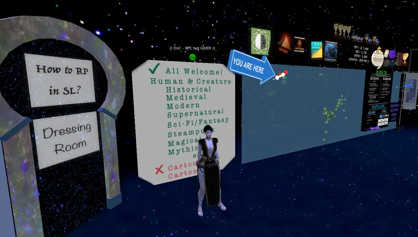 OOC Landing location to find "OOC/NPC" tag for free, when wanting to roam without expectation of RP.